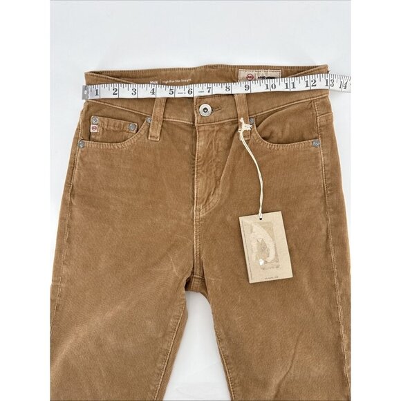 AG DENIM women’s size 24 Tan camel MARI High-Rise Slim Straight Corduroy Jeans - Picture 8 of 14